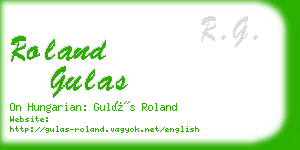 roland gulas business card